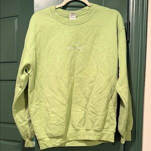 Gildan Men's Crewneck Sweater in Light Green